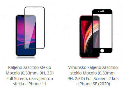 Kaljeno zaščitno steklo za iPhone